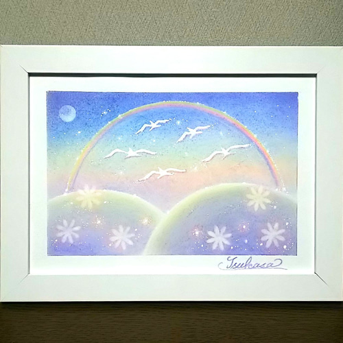 パステルアート 夜明けの虹 パステル画原画 絵画 T's Arts 通販