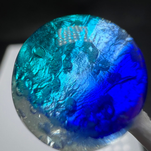 カビラブルー 8mm/ 10mm 12mm 10個セット 蓄光 ホタルガラス 沖縄石垣