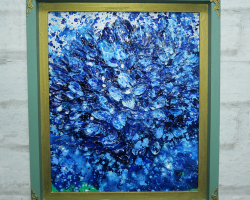 房総秋雨」1982 F15 油彩画 油絵 絵画 房総秋雨」1982 F15 油彩画 油絵