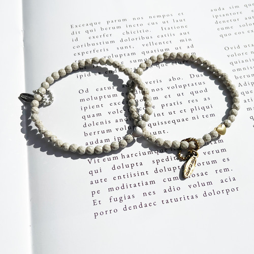 北投石 細身 天然石 ブレスレット Olivia c705 ブレスレット NOLITA