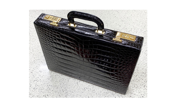 クロコダイル 上質 アタッシュケース エキゾチックレザー バッグ