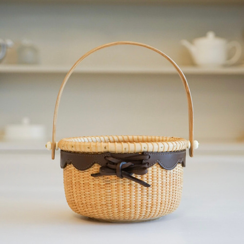 ナンタケットバスケット・7インチオープン かごバッグ Nantucket Style