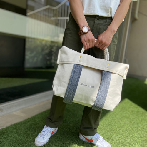 2wayリュック／生成り×アメ【リュック】【リュック&トートバッグ