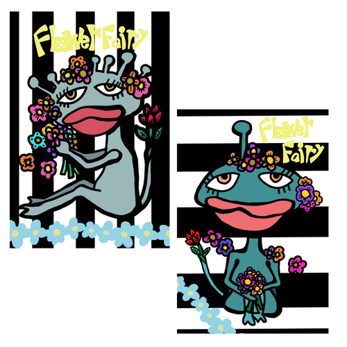 おしべくん・めしべちゃんポストカード/A4サイズポスター ポストカード