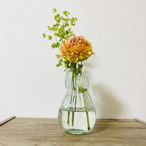 ひょうたん型のガラスのフラワーベース 一輪挿し・花瓶・花器 jewegla