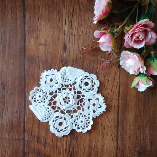 アイリッシュクロッシェレースのミニドイリー その他インテリア雑貨 白