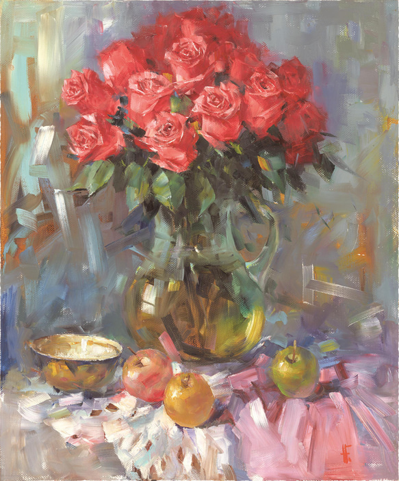 絵画（油絵）美術品 油彩 静物画 原画· 壁掛け· 独立 絵画 ww 通販