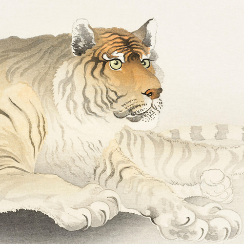 NO.374】虎の日本画アートポスター☆寅干支浮世絵和モダンかっこいい