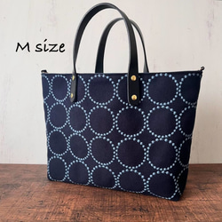 Mサイズ ミナペルホネン dop タンバリン トートバッグ ネイビー 機能