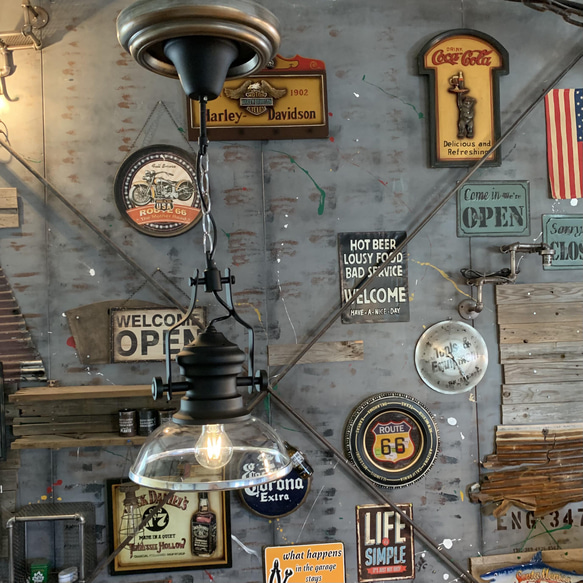 アメリカンヴィンテージ style/ インダストリアル式 ペンダントランプ