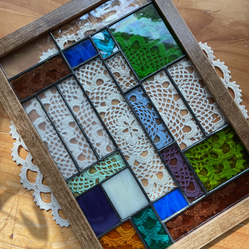 ステンドグラス パネル 昭和レトロ ガラス引き戸+和モダン その他