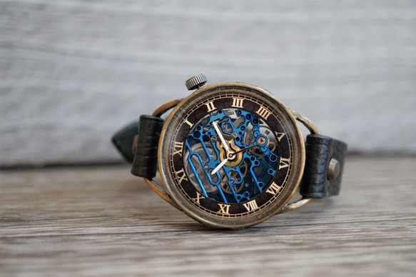 メカニックブルー AT ブラック 真鍮 腕時計 KINO 通販 13828096