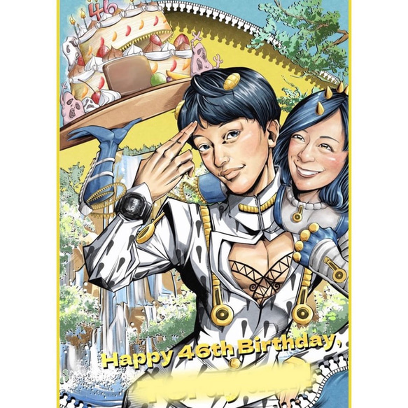 似顔絵【誕生日】オーダーメイド 漫画風 プレゼント コスプレ イラスト