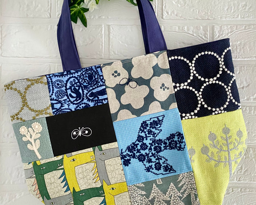 ミナペルホネン Lサイズ パッチワーク トートバッグ トートバッグ