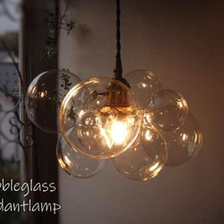 バブルガラスペンダントランプクリアガラスボールシャンデリア
