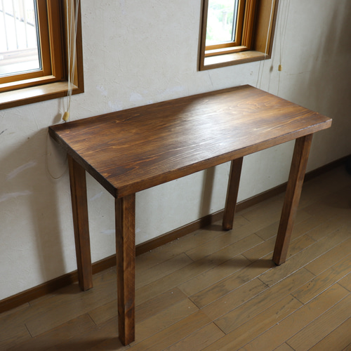 国産ひのき90cm奥行き天板厚32木製テーブルカフェダイニングテーブル