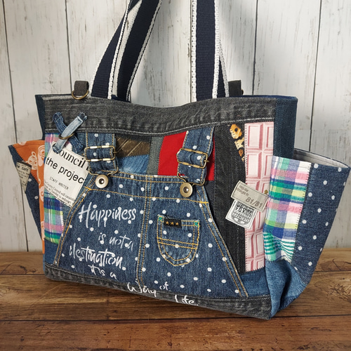 サイドポケットデニムバック No.289 ～ デニムリメイク ショルダー