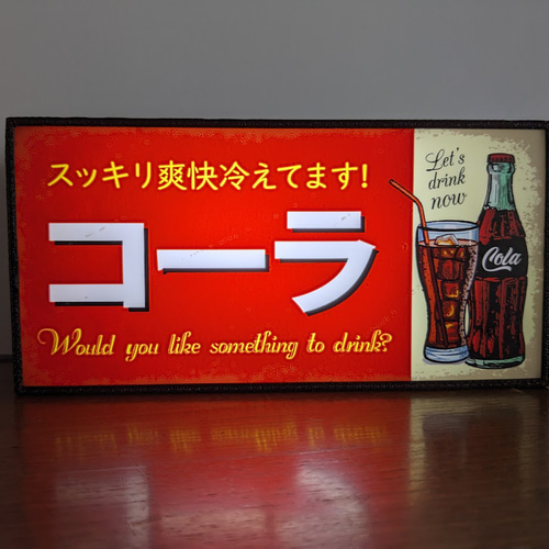 コカコーラ】ライトアップ両面看板⭐︎昭和レトロ⭐︎純喫茶※動作確認