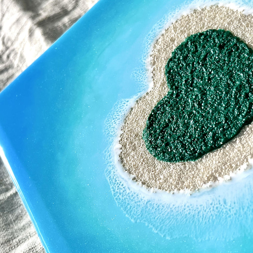 幻のハート島」 15,000円〜 海アート レジンアート 海 インテリア