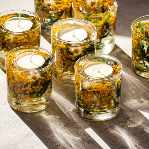 数量限定》ミモザキャンドル・オーガニックアロマ・再販 キャンドル