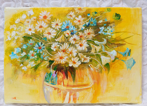 油絵 菅家令子 絵 絵画 インテリア 額付(銀) F4-070702 花 油絵 菅家