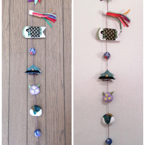 ちりめん細工 こどもの日の吊るし飾り 端午の節句さげもん 五月人形