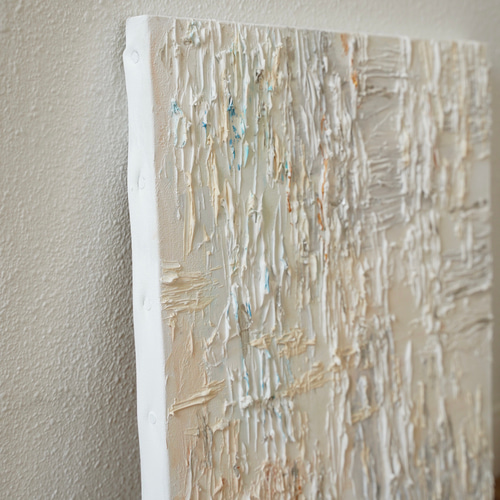 first day】F6サイズ 現代アート 白い絵 モダン 抽象画 テクスチャー