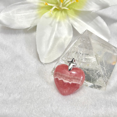 インカローズ（ロードクロサイト） 天然石ペンダントトップ シルバー