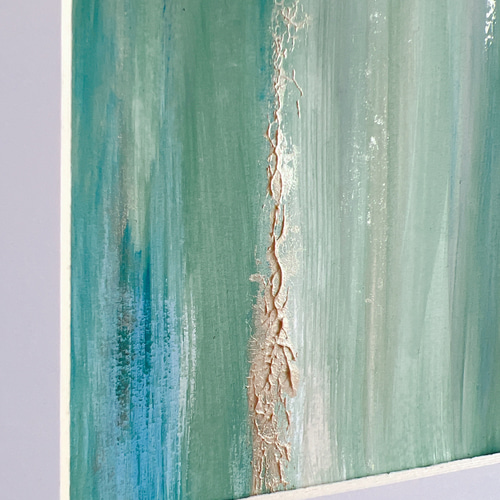 FOREST - アート 綺麗 抽象画 絵画 フレーム 額縁 ゴールド 緑