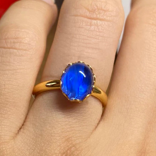 矢車菊 コーンフラワー 人工サファイア ヴィンテージ ブルー オールド