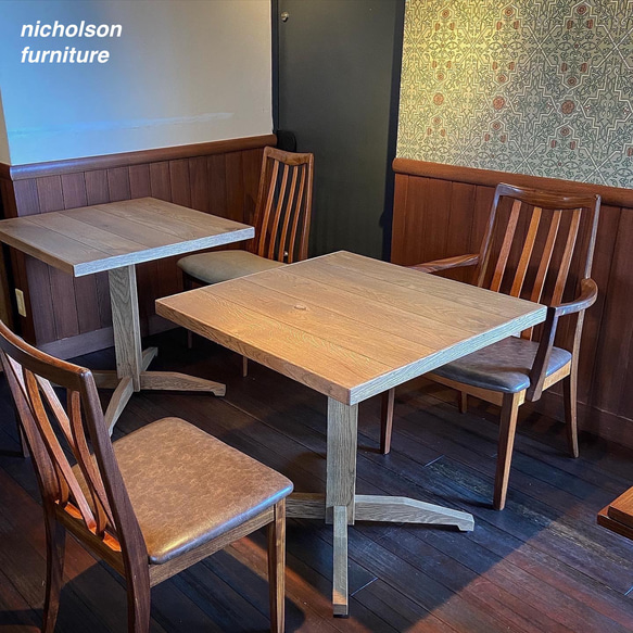 カフェテーブル ダイニングテーブル オーク材 レトロヴィンテージ