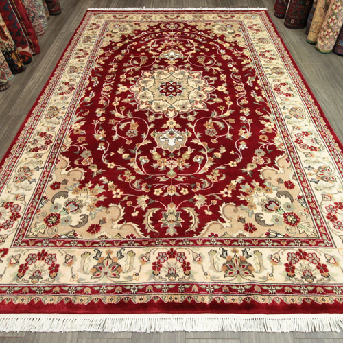 新品 華やかなペルシャアラベスクデザイン パキスタン手織り絨毯