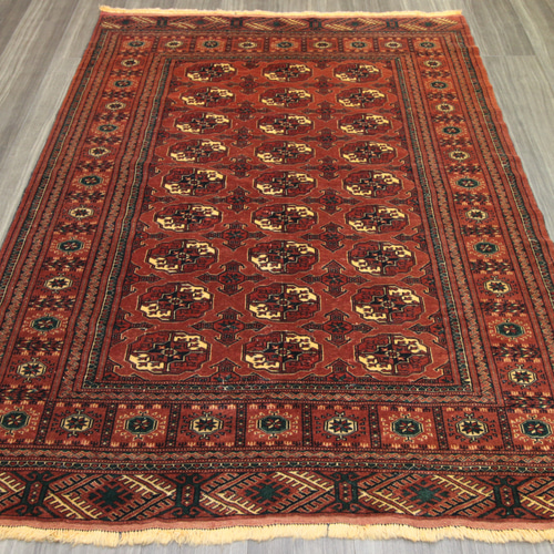 103×63cm トルクメン ボハラ手織りラグ パキスタン手織り絨毯 玄関