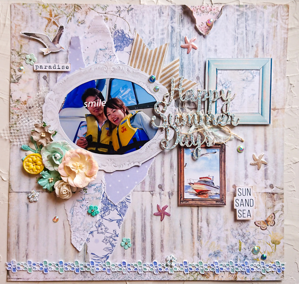 12インチスクラップブッキングキット「happy summer days」 その他