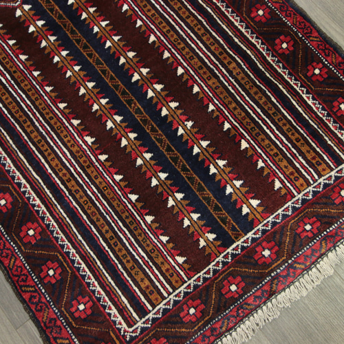 アフガニスタン ヴィンテージラグ オールド手織り絨毯 トライバルラグ