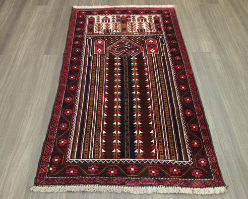 アフガニスタン ヴィンテージラグ オールド手織り絨毯 トライバルラグ