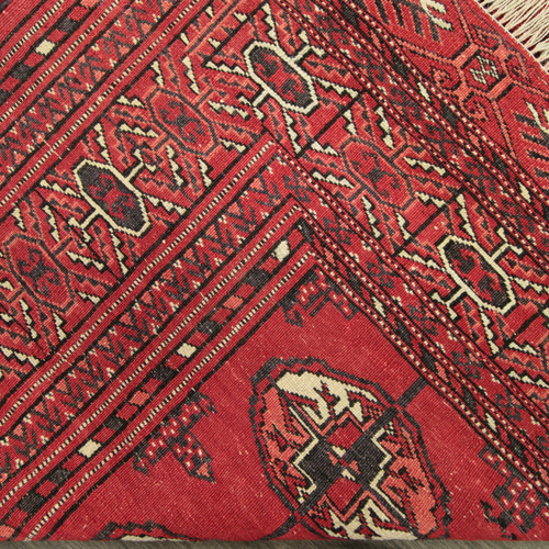 ヴィンテージ トルクメン絨毯 ボハラ＆バタフライ トライバルラグ