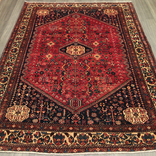 アンティーク絨毯 トライバルラグ アバデ オールド手織り絨毯