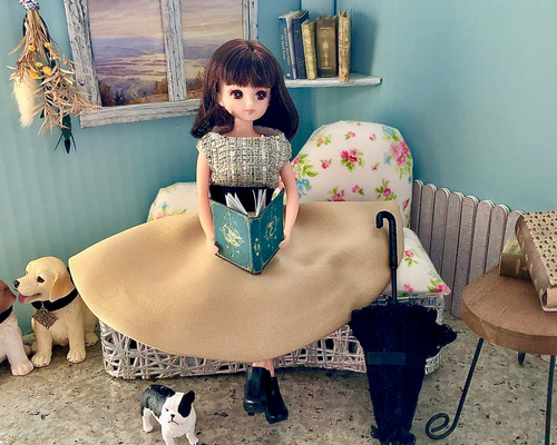 22cmサイズ 1/6ドールお洋服3点セット【ツイードset】 おもちゃ・人形