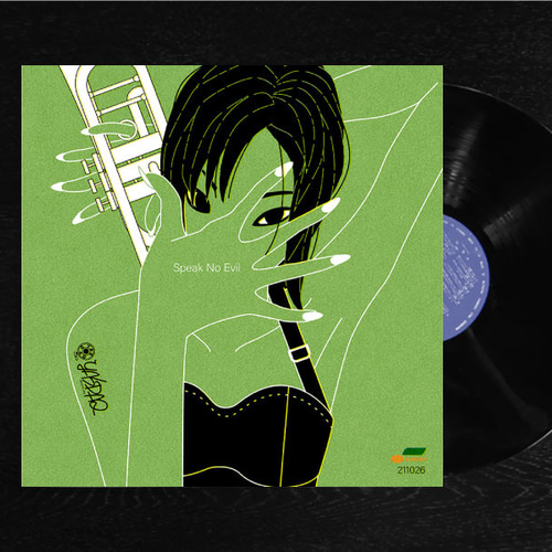 レコードジャケット風アート【レコード盤なし】Speak No Evil_176
