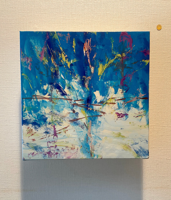 新春新年限定 油絵一点モノ 小作品 「海」 油彩画 美品未使用 未発表