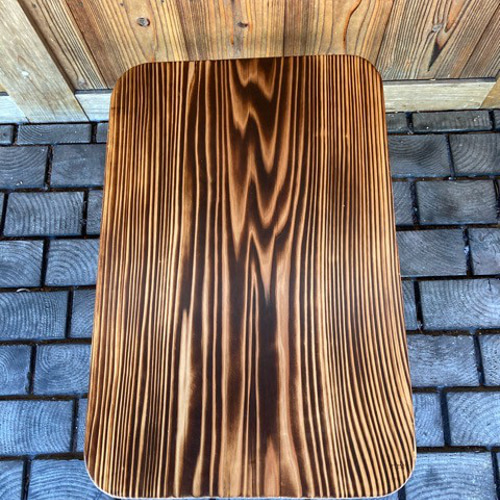 木のベンチ 吉野杉 焼き仕上げ スツール アウトドア 室内 屋外 一人