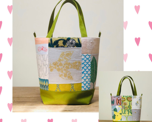 1点のみ ミナペルホネンhandmade パッチワーク トートバッグ トート