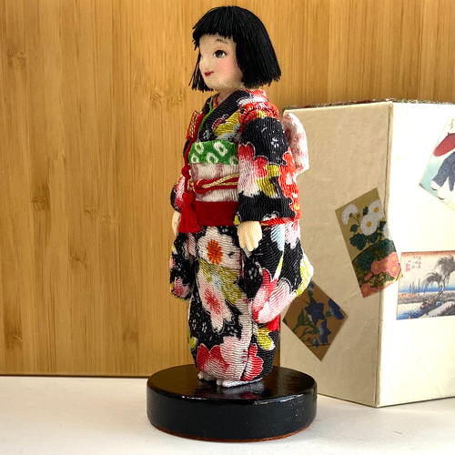 市松人形（黒の着物） その他アート 百千鳥商店 通販 14644171｜Creema