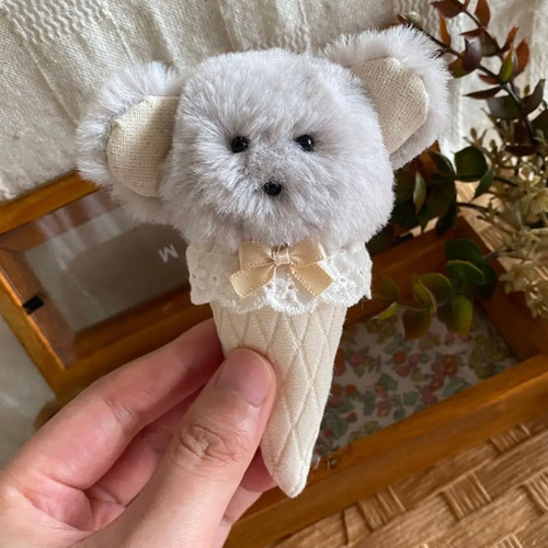 ハンドメイドぬいぐるみ Pipiアイスクリームくまちゃん☆03 ぬいぐるみ