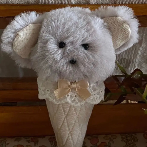 ハンドメイドぬいぐるみ Pipiアイスクリームくまちゃん☆03 ぬいぐるみ