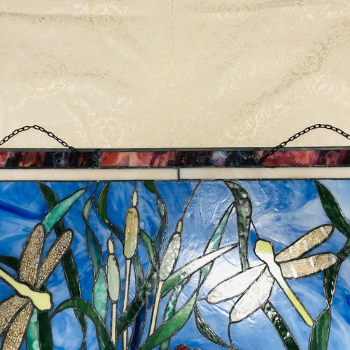 ステンドグラス 高級アートパネル インテリア壁掛け（Ap.62 水辺の