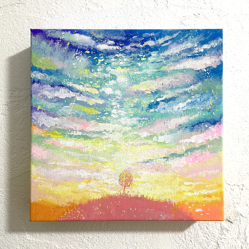 天国に繋がる空6】天国にいる大切な家族との繋がり #原画 #絵画 絵画