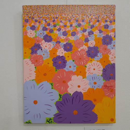 ハッピーベルリン 画家 小楠アキコ作品 アクリルガッシュ50×70cm