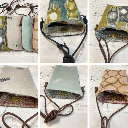 スマホポシェット ミニバッグ ミナペルホネン使用♪ 第三弾 スマホ